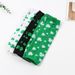 Unisex Irish green shamrock men's half finger long gloves Rave party festival women's gloves_maomaolike.com