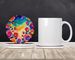 Colorful Roses Large Sandstone Coasters Pack Of 4 Absorbent Round Coasters Decor Gifts For Men Or Women, 4 In, Multicolor_maomaolike.com