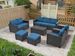 10 Piece PE Rattan Patio Furniture Set, Sectional Sofa Set, Outdoor Patio Furniture Set With Cushions & Tempered Glass Coffee Table_maomaolike.com