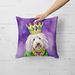 Komondor King Of Mardi Gras Throw Pillow Machine Washable, Indoor Outdoor Decorative Pillow For Couch, Bed Or Patio, 18Hx18W_maomaolike.com
