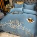 New A-Side Antibacterial Washed Silk B-Side Pure Cotton Embroidered Four-Piece Set - Ouya Series_maomaolike.com