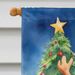 Bichon Frise Christmas Reindeer House Flag Large Porch Sleeve Pole Decorative Outside Yard Banner Artwork Wall Hanging, Polyester, House Size, Multicolor_maomaolike.com