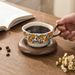 Vintage-style Ceramic Coffee Home-use Retro Mug, Afternoon Tea Office Drinking Cup, Couple's Water Cup_maomaolike.com