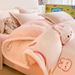 Encounter Warm Milk Wide Edge Four-Piece Thickened Carved Velvet Duvet Cover Bed Sheet Three-Piece Set Factory Wholesale Direct Sa_maomaolike.com