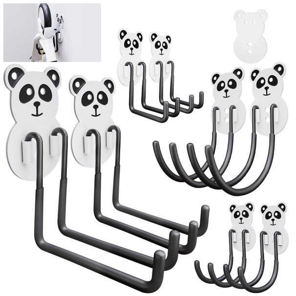 For Hanging Heavy 42 Pounds (Max.) 8 Small Size Hooks, Nainless Wall Hangers Self-adhesive Traceless Transparent Detachable Waterproof Rust-proof Bathroom Kitchen Home A Variety Of Uses_maomaolike.com