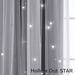 Double Layer Curtains Hollow Star Blackout Rod Punching Short Curtains_maomaolike.com