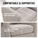 Swivel Accent Chair With Ottoman Set, Modern Chenille Barrel Armchair With Removable Back Pillow & 2 Armrest Covers For Living Room, Bedroom, Office, Gray_maomaolike.com