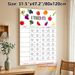 Food Try Reward Chart Painting Poster, Vibrant Fruit & Vegetable Themed Poster, Practical Tool To Track Food Exploration Progress For Home Kitchen_maomaolike.com