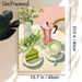 Matcha Afternoon Tea Painting Poster, Warm-toned Oil-style Still Life Poster, Soft Cozy Atmosphere Ideal For Cafe, Kitchen And Dining Area_maomaolike.com