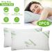 2Pcs Or 1Pcs Bamboo Memory Foam Pillow Hypoallergenic Bed Pillow For Head Neck Rest Sleeping Shredded Pillow Washable Cover Queen Size Pillow_maomaolike.com