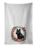 Scottish Terrier And Flowers Kitchen Towel Set Of 2 White Dish Towels Decorative Bathroom Hand Towel For Hand, Face, Hair, Yoga, Tea, Dishcloth, 19 X 28", White_maomaolike.com