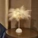 Night Light Girly Plug-in Bedroom Dormitory Creative Feather Internet Celebrity Decoration Room Decoration Lamp_maomaolike.com