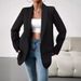 Women's Clothing autumn and winter solid color lapel small suit temperament commuter jacket_maomaolike.com