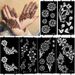 Zhengxiang Wholesale PET Hollow Stencil Middle Eastern Indian Hanna Tattoo Body Template Sticker Spray Painting_maomaolike.com