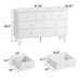 7 Drawer Dresser For Bedroom, Storage Cabinet With Golden Handles, Modern Closet Of Drawers For Living Room_maomaolike.com