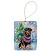 Rottweiler Christmas Porcelain Ornament Christmas Tree Hanging Decorations For Home Christmas Holiday, Rectangle, Gift, Multicolor_maomaolike.com