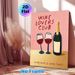 Wine Lovers Club Painting Poster, Vibrant Retro-style Wine Bottle & Glasses Poster, Warm Typography Design Brings Cozy Atmosphere For Home Bar, Dining_maomaolike.com