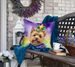 Norwich Terrier King Of Mardi Gras Throw Pillow Machine Washable, Indoor Outdoor Decorative Pillow For Couch, Bed Or Patio, 18Hx18W_maomaolike.com