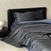 Wholesale Nordic Light Luxury 60s Lenzing Tencel Four-Piece Summer Simple Naked Sleep Striped Silver Silk Cool Feel 4-Piece Set_maomaolike.com