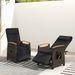 Patio Wicker Recliner Chair With Adjustable Backrest And Footrest_maomaolike.com