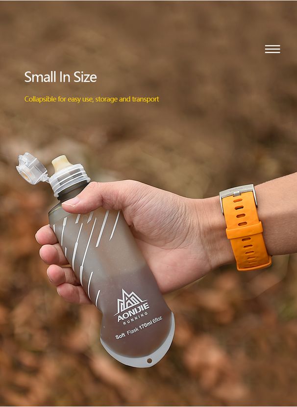 AONIJIE SD23 TPU Collapsible 170ML Sports Nutrition Energy Gel Soft Flask Water Bottle Reservoir For Marathon Hydration_maomaolike.com