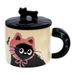 Cute Cat Office Mug With Lid Ceramic Couple Gift Souvenir Box Birthday Present_maomaolike.com