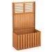 Wooden Raised Garden Bed With Privacy Screen Waterproof Teak Oil Finish For Outdoor Spaces, Yards, Porches, Gardens, Balconies, Etc_maomaolike.com