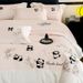 Wholesale Chinese Style Cartoon Embroidery Cute Panda Pure Four-Piece Naked Sleep 100% Long-Staple Cotton 4-Piece Set_maomaolike.com