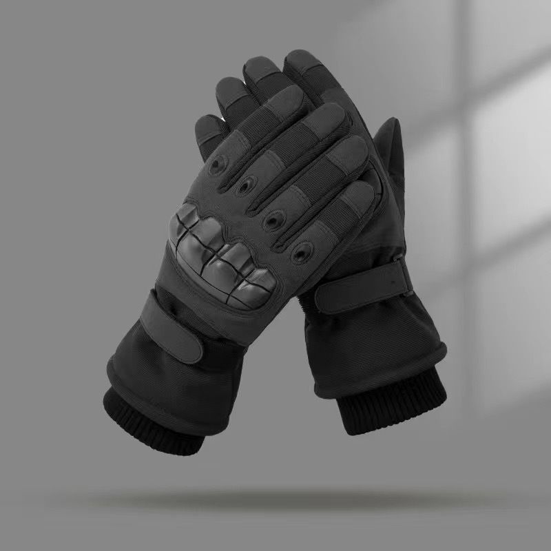 Unisex Winter gloves for men's outdoor motorcycle riding windproof cold non-slip warm touch screen with fleece ski thickening gloves_maomaolike.com