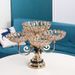 Nordic Style Crystal Glass Multi-layer Home Living Room Coffee Table Creative Rotatable Snack Dried Fruit Plate For_maomaolike.com