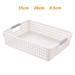 Desktop Thickened Rectangular Plastic Kitchen Bathroom Snack Miscellaneous Storage A4 Toy Organizer Basket_maomaolike.com