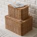 Pulan European Style Box With Lid For Bedroom, Clothing Organizer, Rattan Woven Outdoor Basket, Wardrobe_maomaolike.com