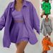 Women's clothing long sleeved jacket shorts vest three piece sports casual sweater suit_maomaolike.com