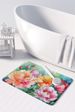 Indiana Peonies In Watercolor Memory Foam Kitchen Mat Machine Washable Anti-Fatigue Mat Cushion Comfort Bath Mat Or Kitchen Rug_maomaolike.com