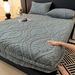 Winter Waffle Thickened Taffeta Fleece Sheet Single Piece Warm Simple Mattress Protector Full Coverage Fixed Bed Cover_maomaolike.com