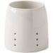 White Ceramic Utensil Holder With Drainage Holes – Minimalist Chopstick Cutlery Organizer For Kitchen, Bathroom & Office_maomaolike.com