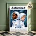 Astronaut Themed Painting Poster, Vibrant Retro-style Dual Astronauts In Cosmic Scene Poster, Eye-catching Space-inspired Decor Ideal For Bedroom_maomaolike.com
