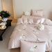 Wholesale INS Style Girly Cartoon Towel Embroidery Pure Naked Sleep 100% Long-Staple Cotton Four-Piece Set_maomaolike.com