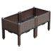 SOGA 80cm Raised Planter Box Vegetable Herb Flower Outdoor Plastic Plants Garden Bed With Legs_maomaolike.com