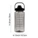 2L With Time Marker, Leak Proof, Non-Slip, Plastic Portable Travel Water Bottle Fitness Cup With Cute Stickes_maomaolike.com