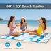 4 Pieces Beach Umbrella With 2 Foldable Chairs And Picnic Blanket Carrying Bag Set Premium Canopy With Silver Coating Offers UPF 50+_maomaolike.com