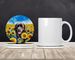 Newfoundland In Sunflowers Large Sandstone Coasters Pack Of 4 Absorbent Round Coasters Decor Gifts For Men Or Women, 4 In, Multicolor_maomaolike.com