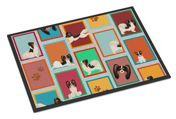 Lots Of Tricolor Papillon Doormat Front Door Mat Indoor Outdoor Rugs For Entryway, Non Slip Washable Low Pile, 24H X 36W_maomaolike.com