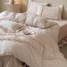 Princess Style Pleated Lace Skin-Friendly Bedding Girly Double Layer Gauze Pure Cotton Four-Piece Set Home Textile Windsor_maomaolike.com