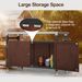 0utdoor Grill Cart With Stainless Steel Tabletop, Wheels & Storage - Waterproof BBQ Serving & Bar Cart_maomaolike.com