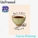 Cafecito Coffee Themed Painting Poster, Warm-toned Cute Illustrated Poster, Cozy Polka-dot Coffee Bowl Design With Playful Text, Ideal For Kitchen And_maomaolike.com