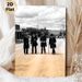 Wild West Cowboy Painting Poster, Vintage Sepia-toned Western Town Street Scene Poster, Nostalgic Old-west Style Wall Decor Suitable For Living Room_maomaolike.com