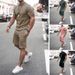 Men's short-sleeved shorts two-piece sports and leisure suit_maomaolike.com