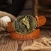 HOT Western Cowboy PU Leather Belt - Men Waist Strap Bull Decoration Floral Engraved for Jeans_maomaolike.com