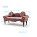 54"Width Modern Velvet Upholstered Loveseat Sofa Accent Bedside Entryway Bench Small Sofa 2 Seater Couch Settee For Living Room Bedroom Nail Head Trimming With Wood Legs 2 Pillows,Dark Pink_maomaolike.com